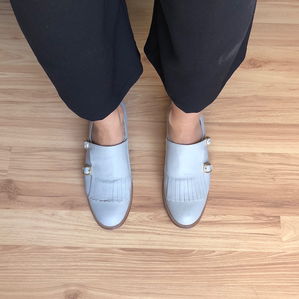 Light Grey Leather Shoes
